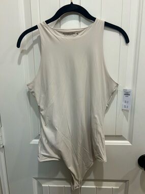 Abercrombie & Fitch Cream High-Neck Tank Bodysuit- NWT